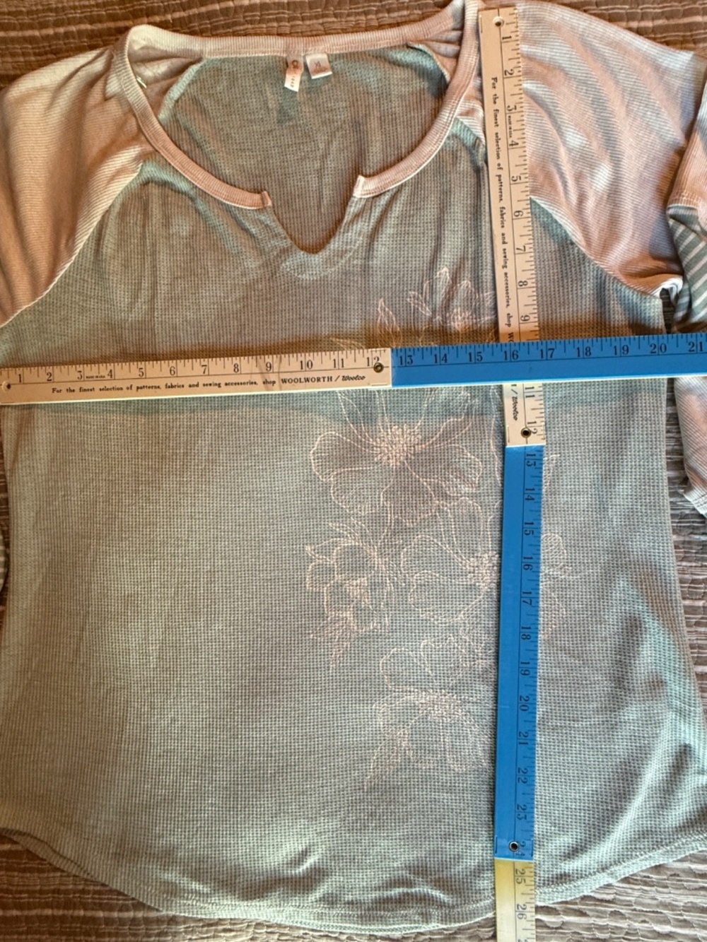 Bundle NWOT Polo Jeans Co. R.L.Henley Peasant Tunic &CATO Waffle Knit V-Neck XL - Picture 7 of 13
